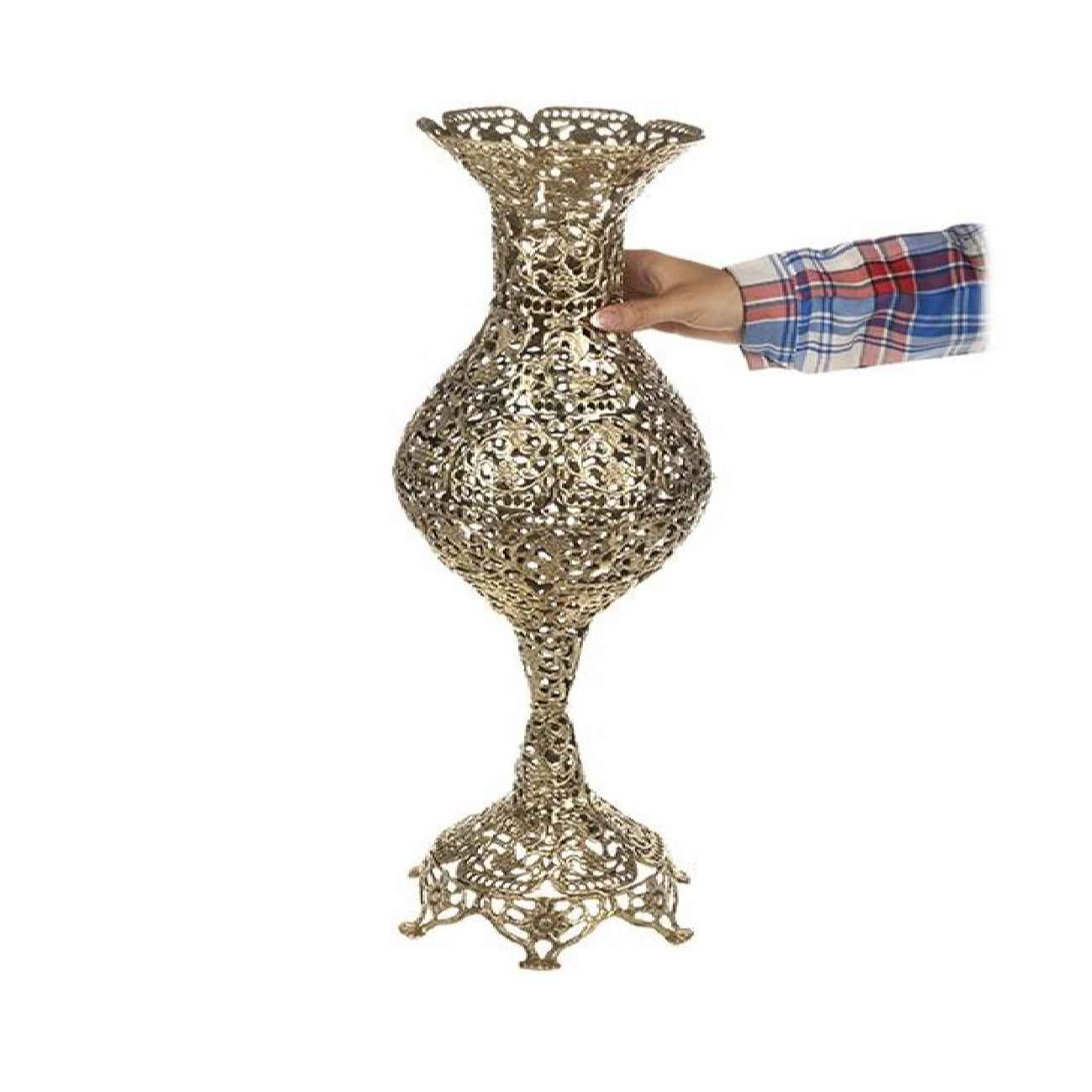 传统手工黄铜花瓶 – 花卉插花艺术