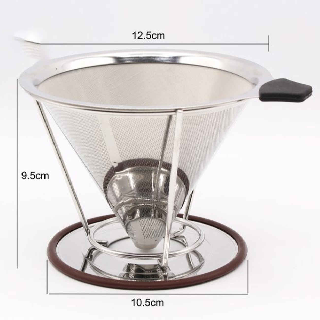 V60手冲咖啡器 – 金属滤杯,适合家用与办公