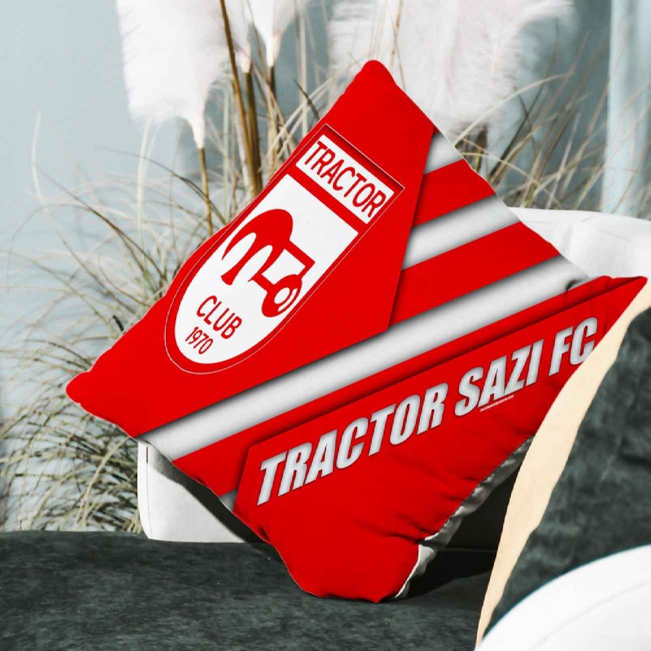 天鹅绒靠垫套 – 拖拉机足球俱乐部设计（爱好者款）