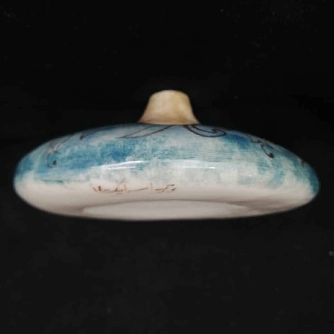 装饰波斯陶瓷单枝花瓶 – 礼品或装饰理想选择,常春藤图案