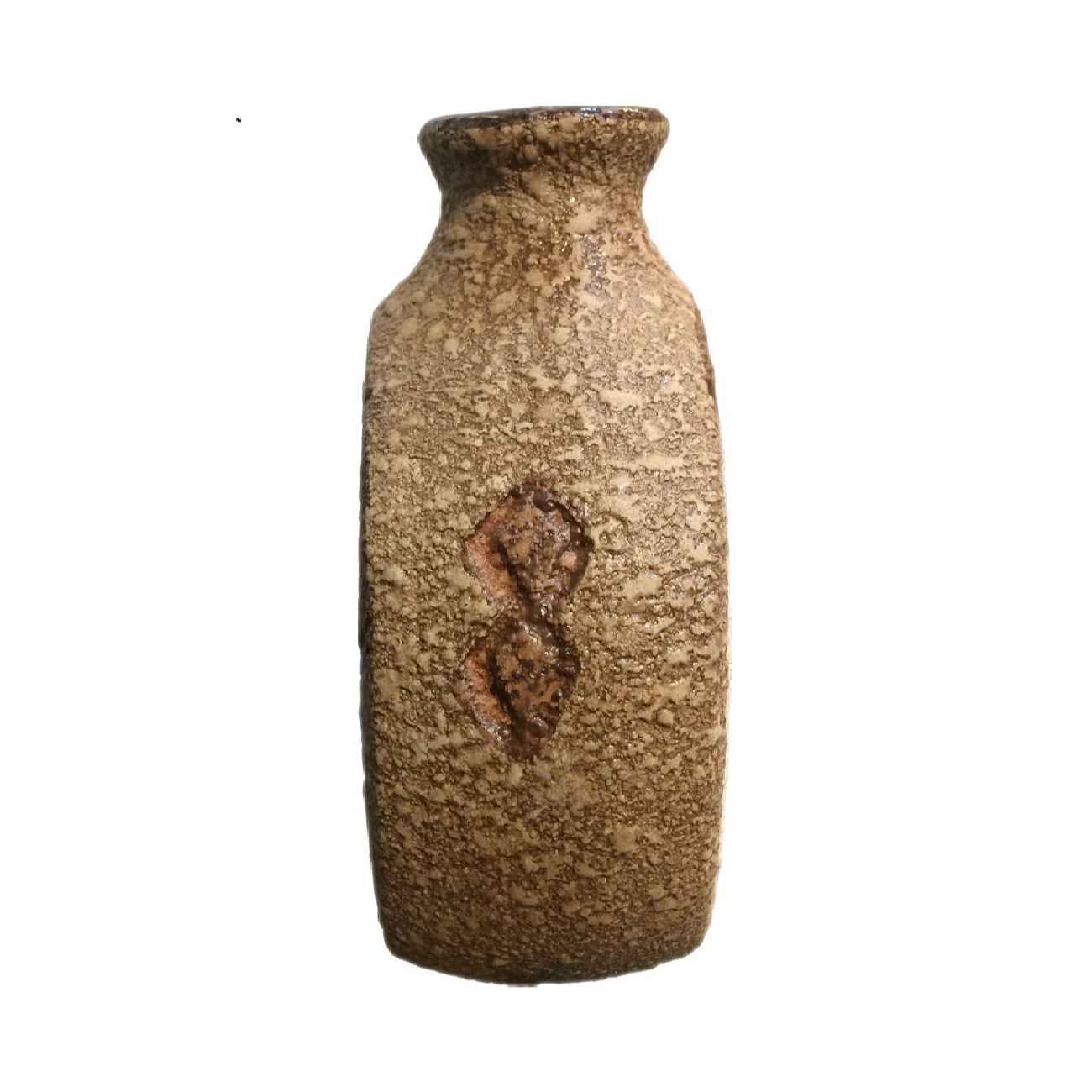 装饰波斯陶瓷单枝花瓶 – 棕色羚羊图案