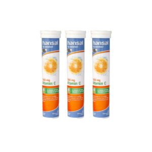 发泡维生素C片 – 橙子口味，3片 & 60片装（300克）