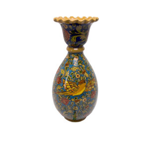 手工波斯陶瓷花瓶 – 鸟与花卉款