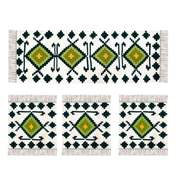 手工刺绣桌布——时尚与实用结合（4件套）