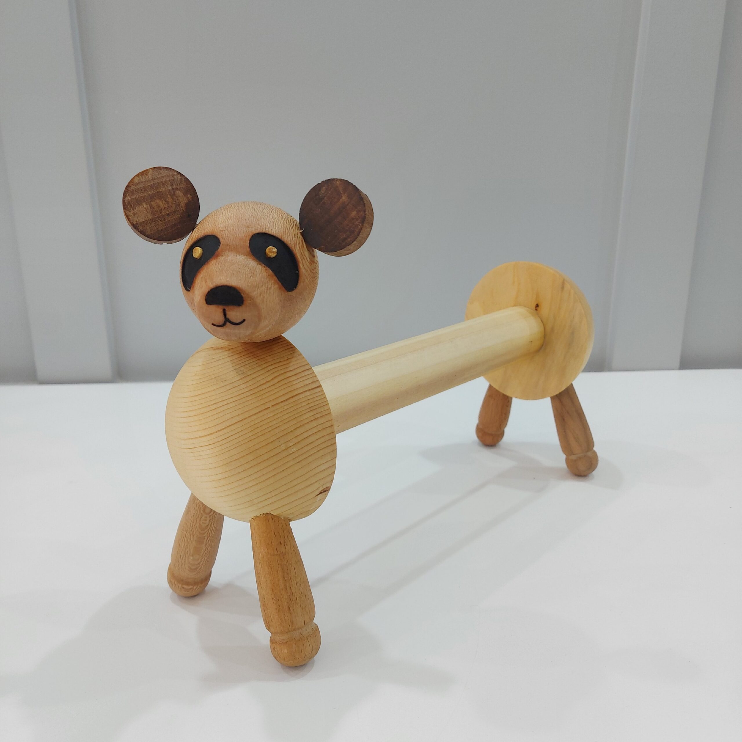 创意木质熊猫纸巾架——时尚实用厨房收纳