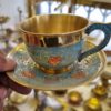 Thumbnail 5: 波斯黄铜茶杯茶托套装 – 锡镶彩设计（Minakari）（6件）