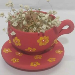 波斯手工陶瓷茶杯与茶托 – 温馨品茶体验