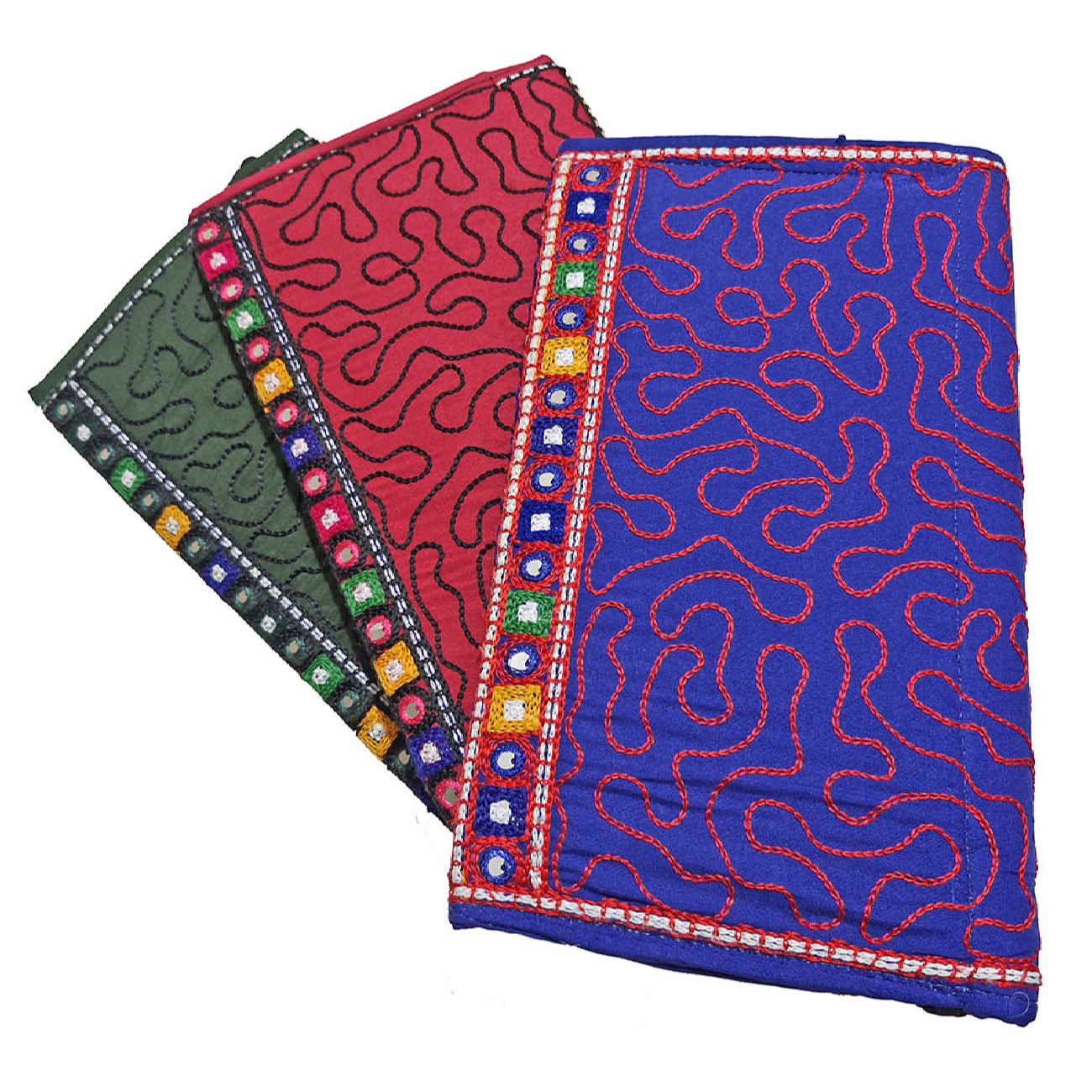 波斯手工女性手拿包 – 粉色苏扎尼刺绣