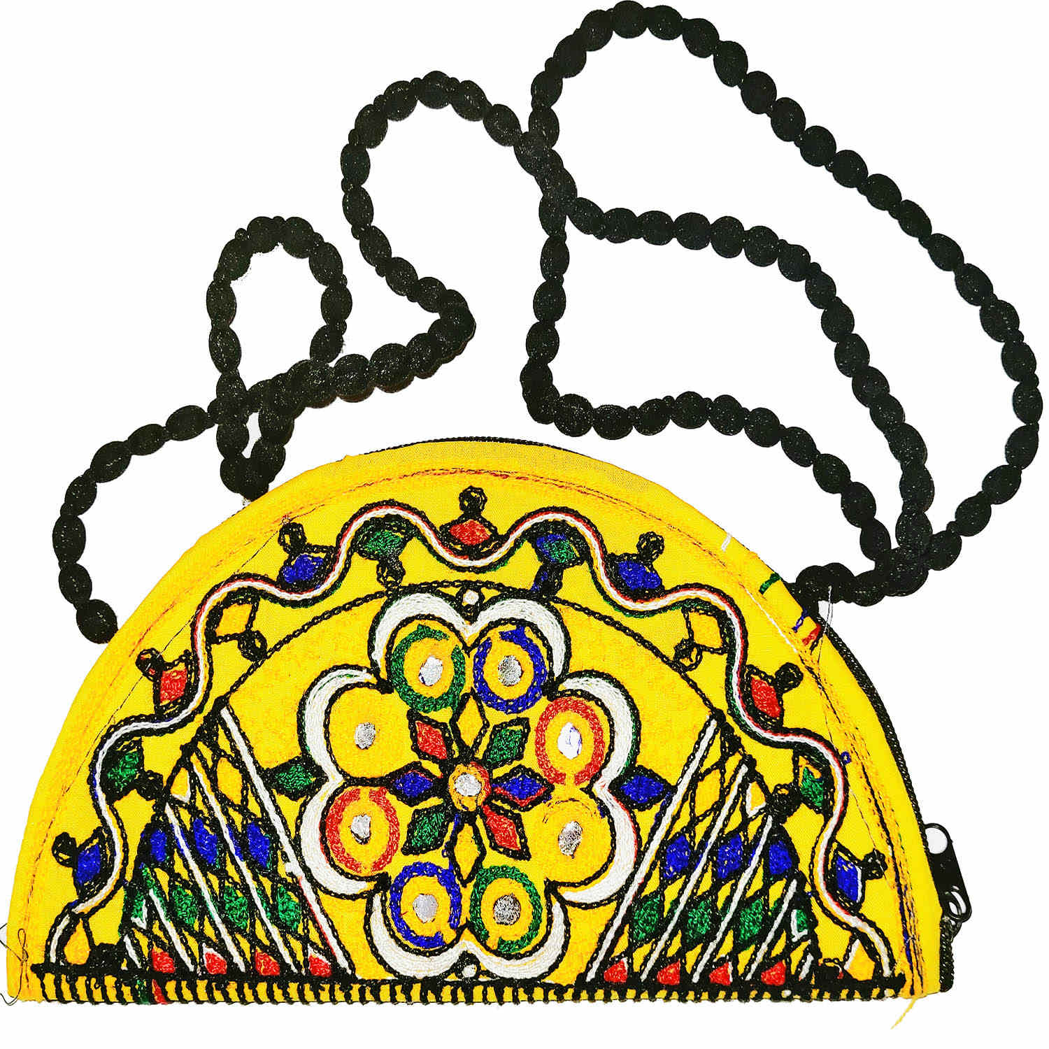 波斯手工女性手拿包 – 苏扎尼刺绣花卉图案