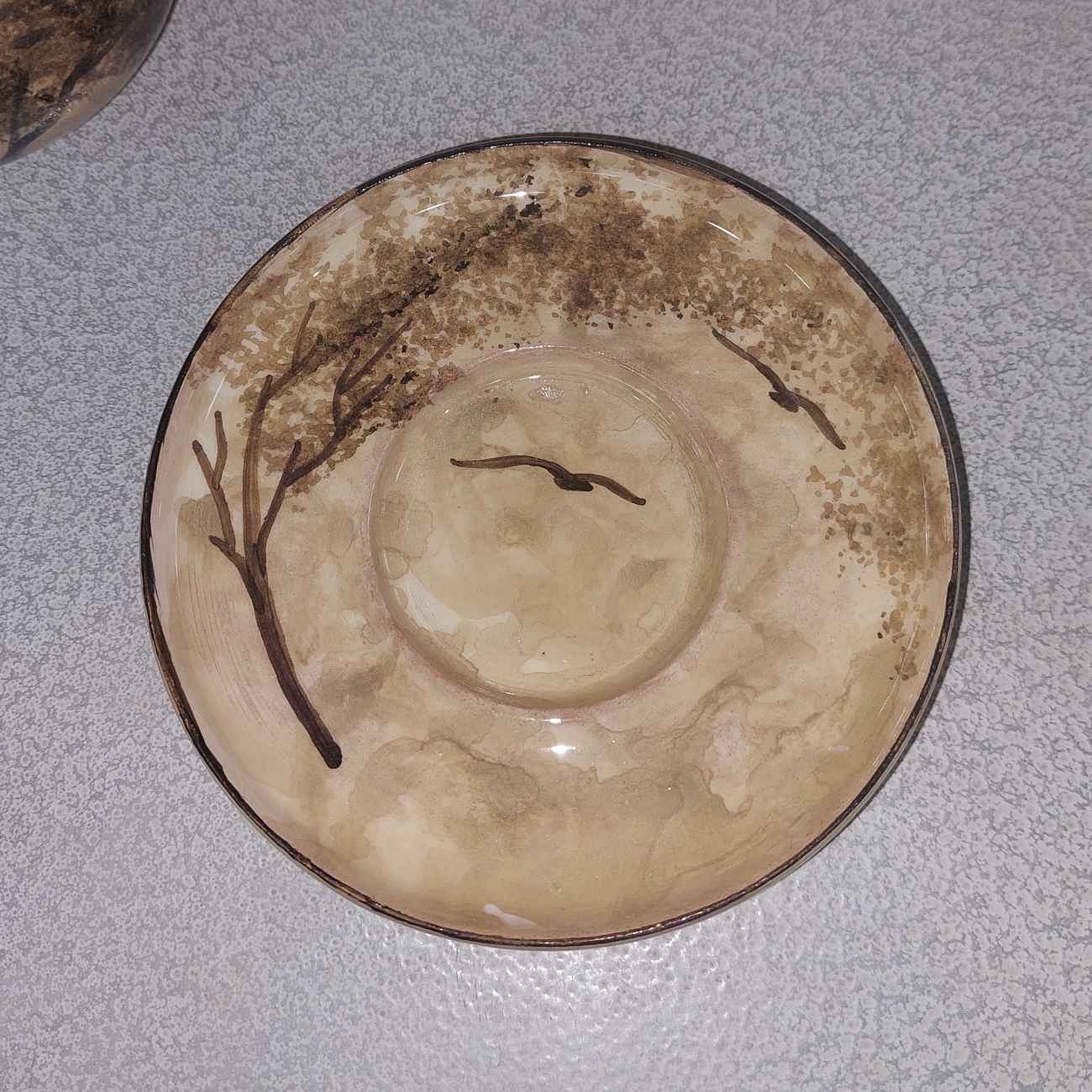 波斯高品质陶瓷茶杯与茶托 – 树木图案设计