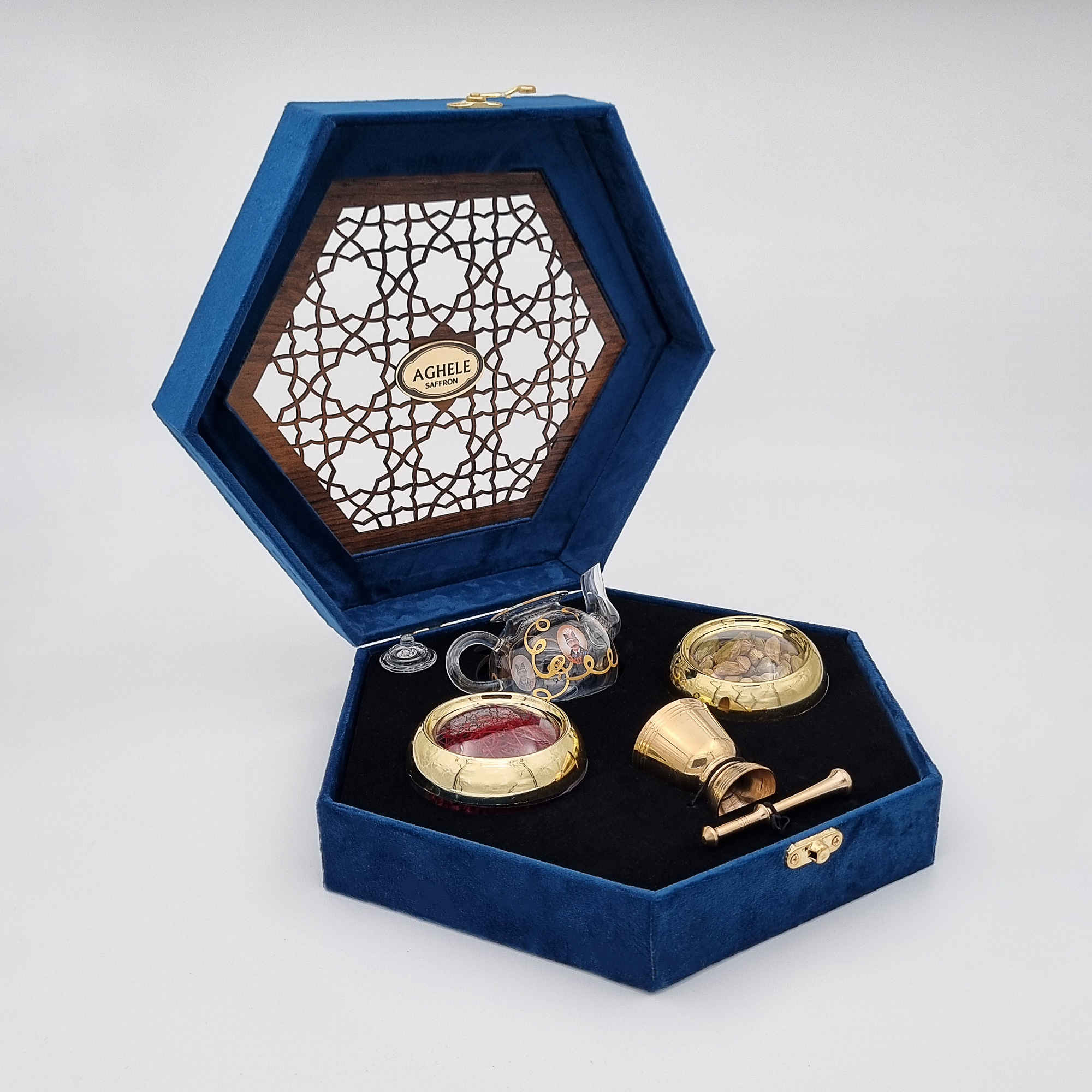 Main image of 波斯藏红花礼盒 – 3克，配套小豆蔻、茶壶及研钵，适合各类场合