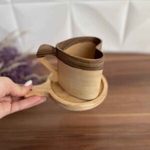 乡村风木质露营杯 – 手工制作，冷热饮皆宜