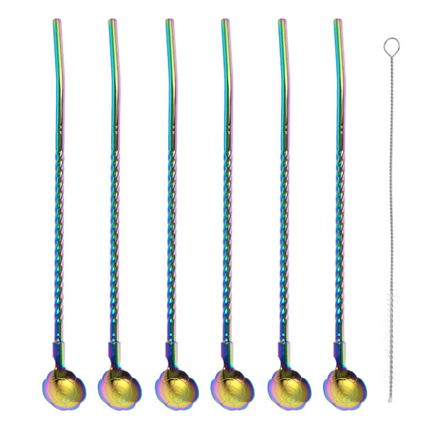 不锈钢吧勺 – 适合调制顺滑鸡尾酒（6件装）