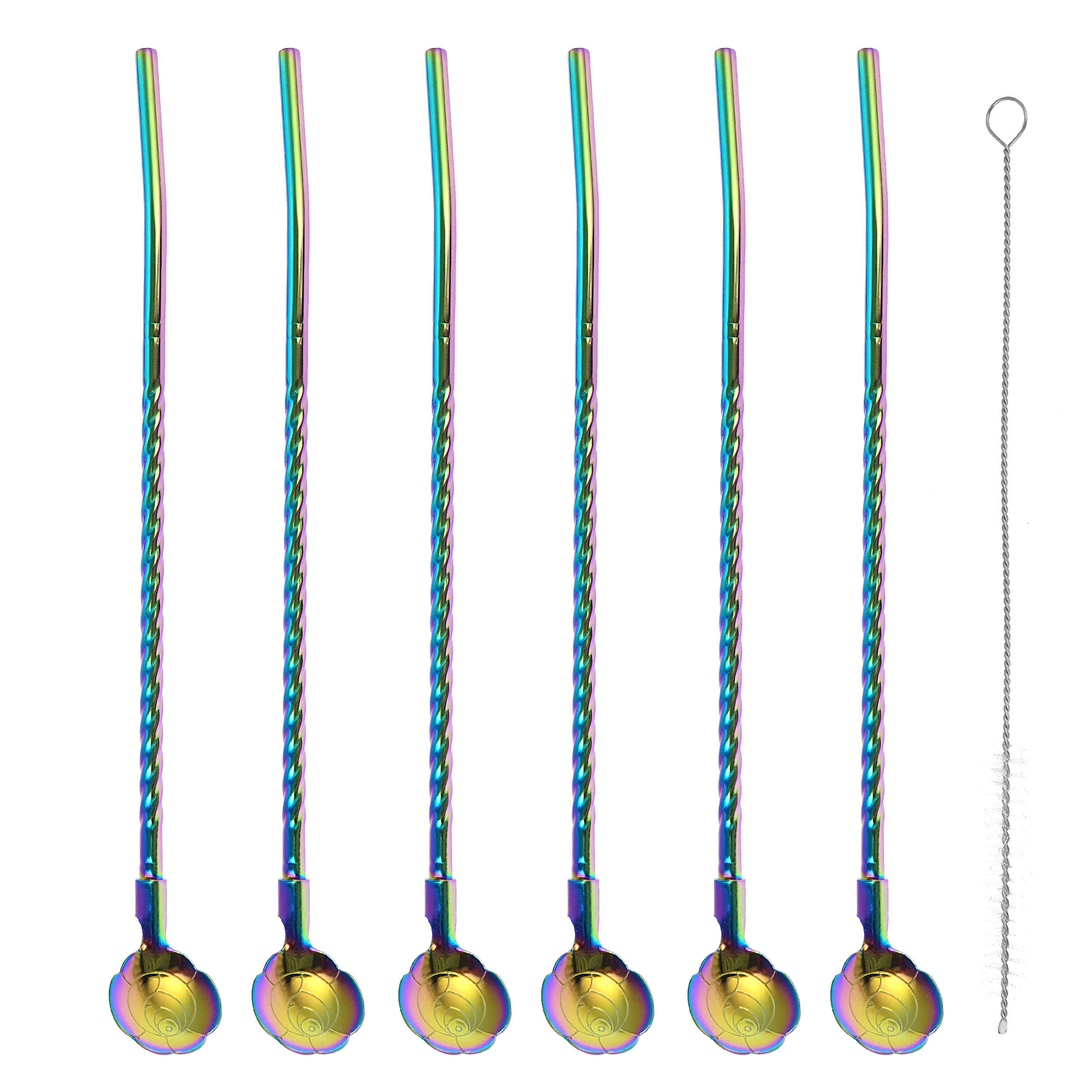 Main image of 不锈钢吧勺 – 适合调制顺滑鸡尾酒（6件装）