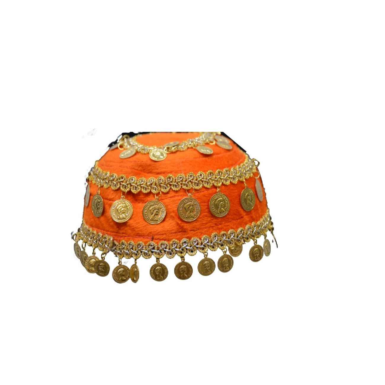 Main image of 传统库尔德民族帽 – 带硬币设计，独特文化象征