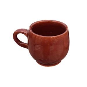 传统波斯陶瓷茶杯（带手柄，棕色款，适合茶与咖啡）
