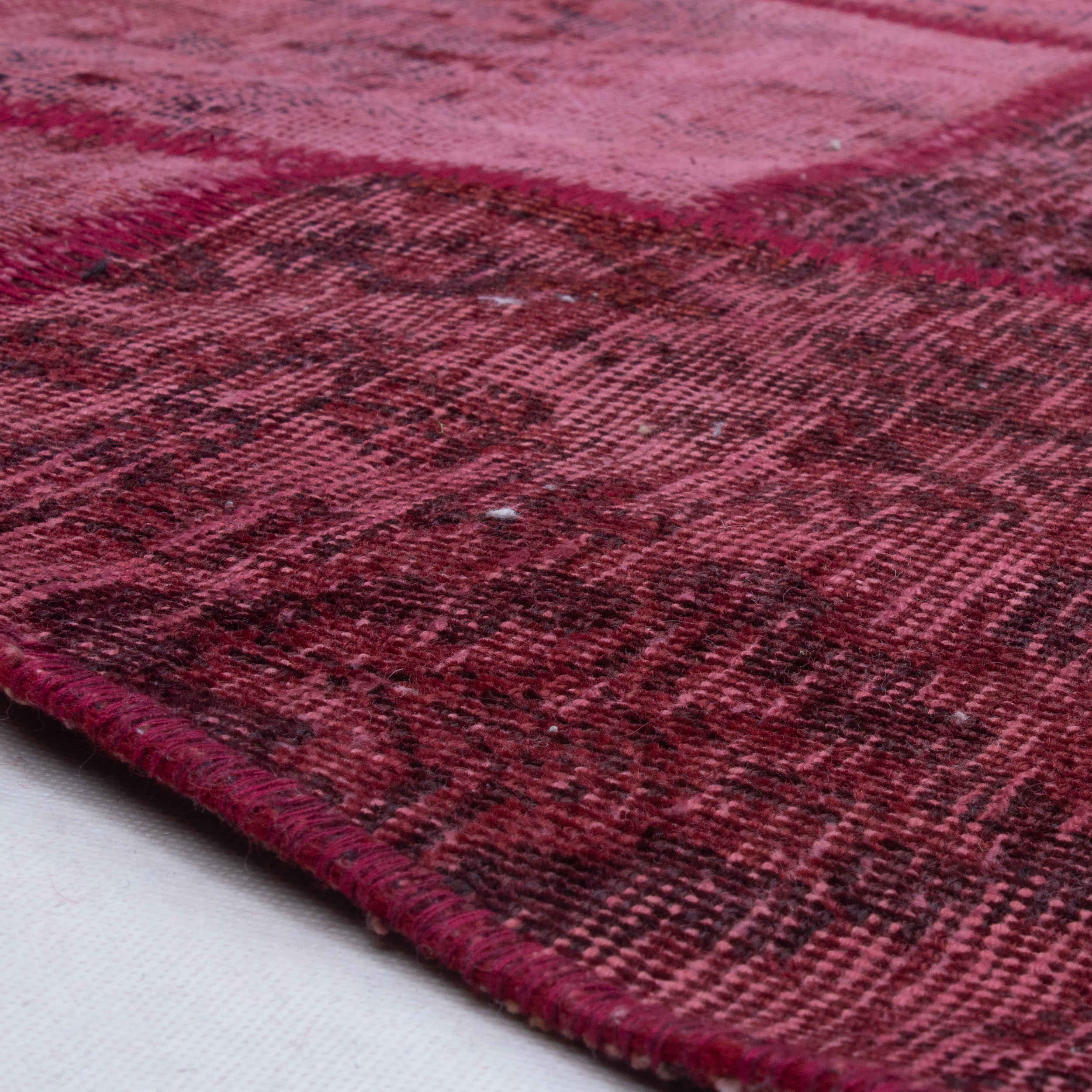 复古波斯手工结式拼布地毯 几何石榴图案