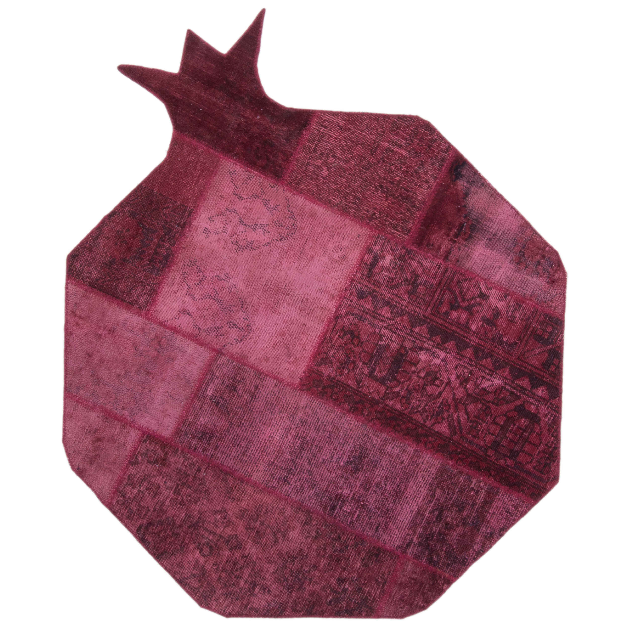 Main image of 复古波斯手工结式拼布地毯 几何石榴图案