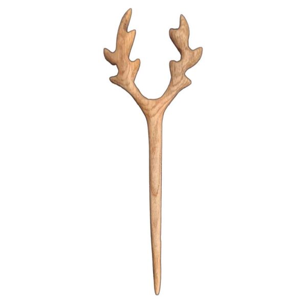 手工木质发簪 – 鹿角设计，完美日常造型