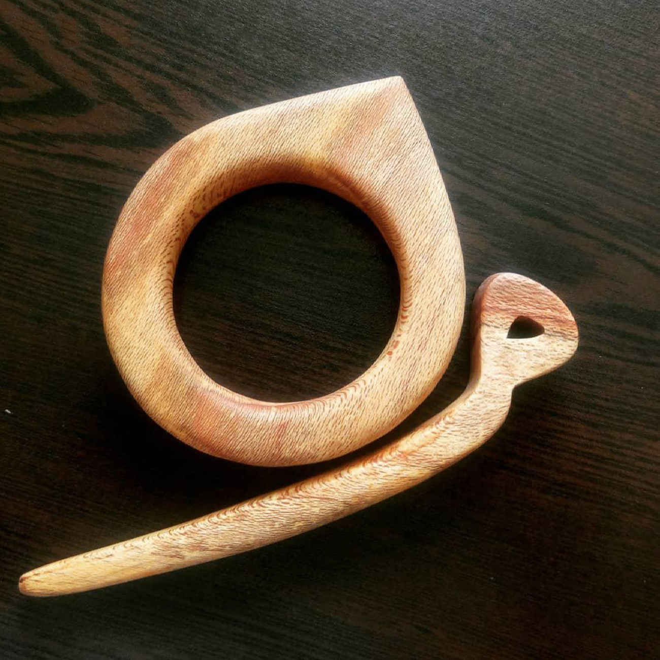 波斯木质发簪 – 手工制作,日常造型完美