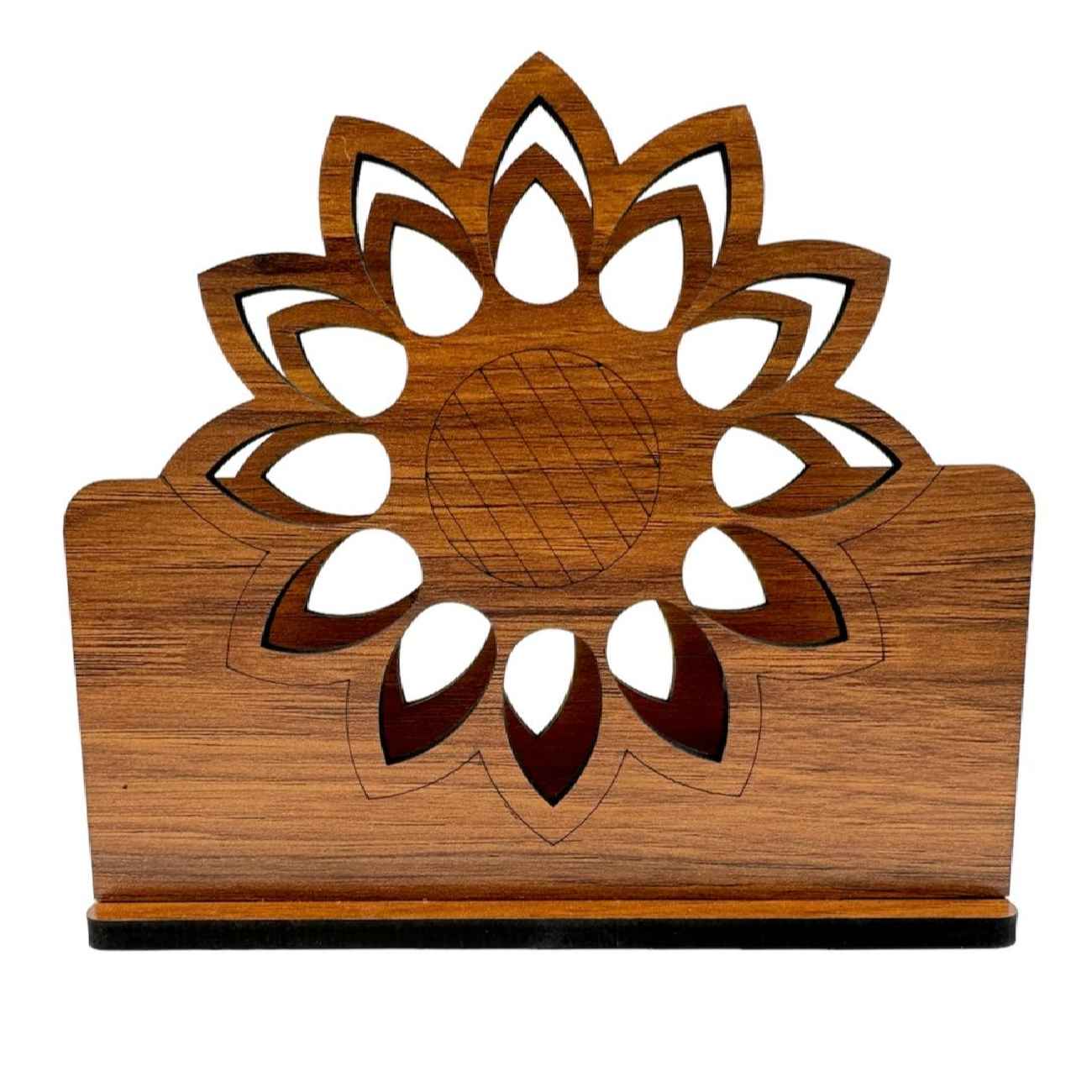 Main image of 木质纸巾架——花卉设计，家居与办公室装饰理想选择