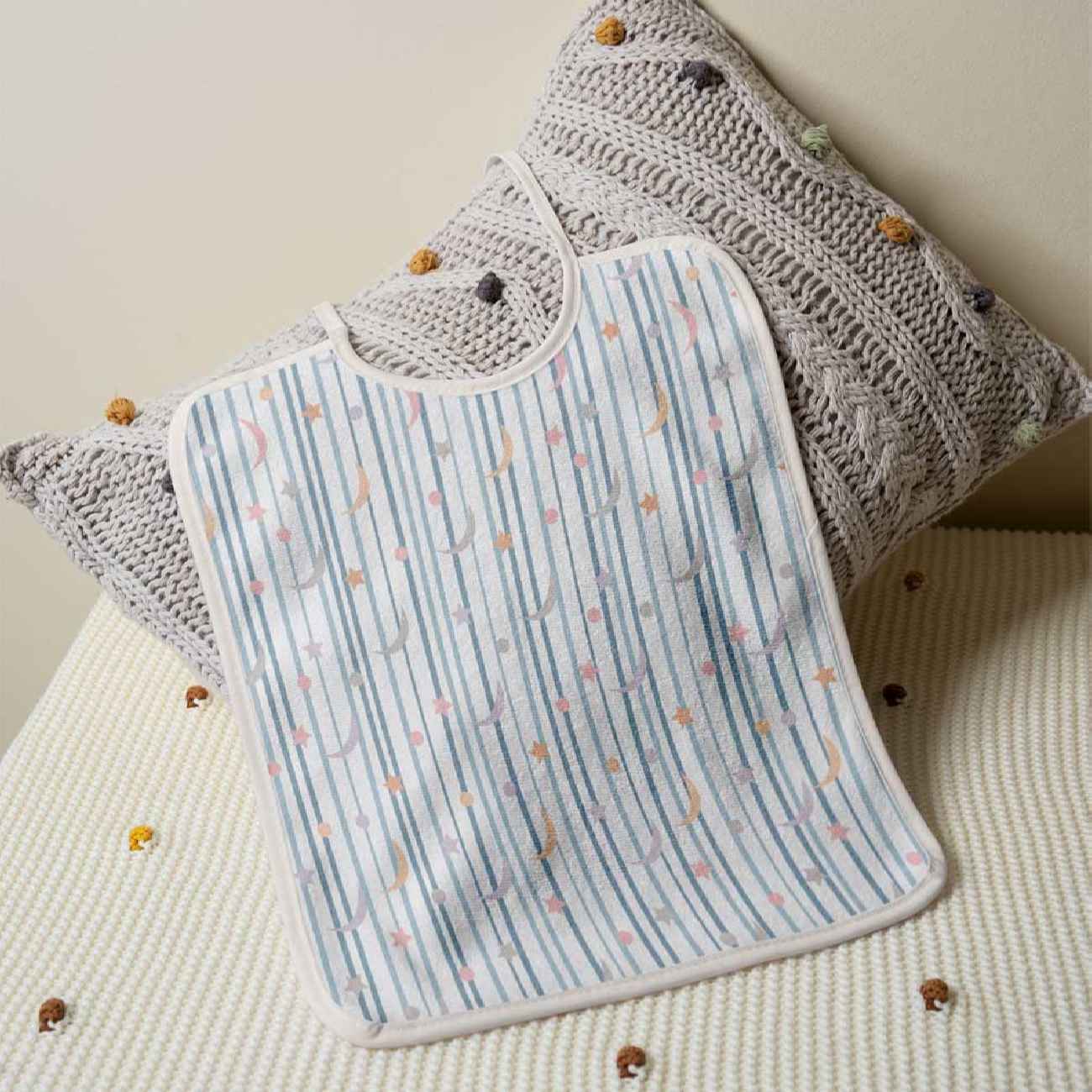 婴儿围嘴 – 适合进食,双层防水衬里(三件套)