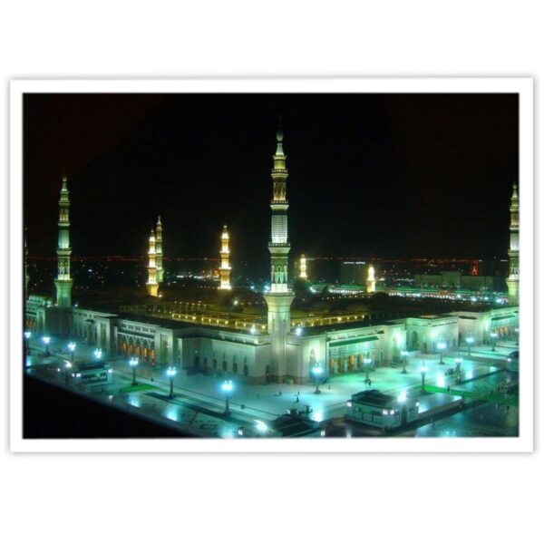 背光灯宗教设计相框 – 先知清真寺图案