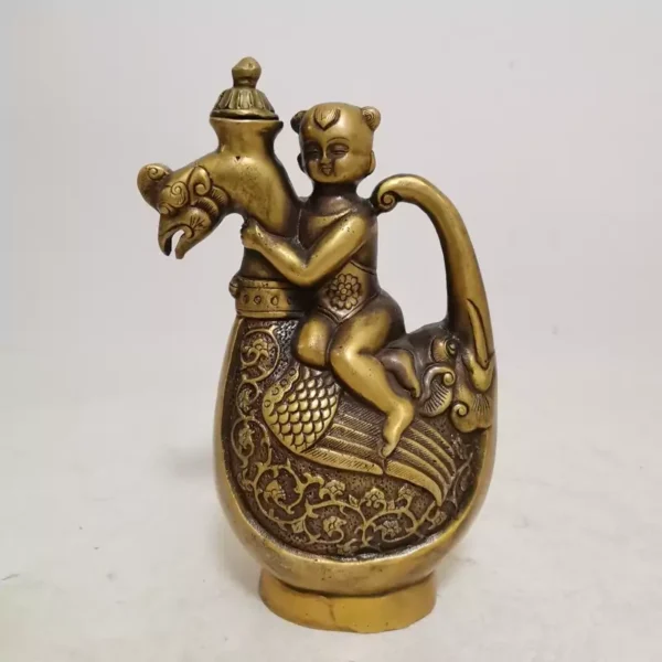 黄铜玫瑰水喷洒器 – 传统香氛仪式用