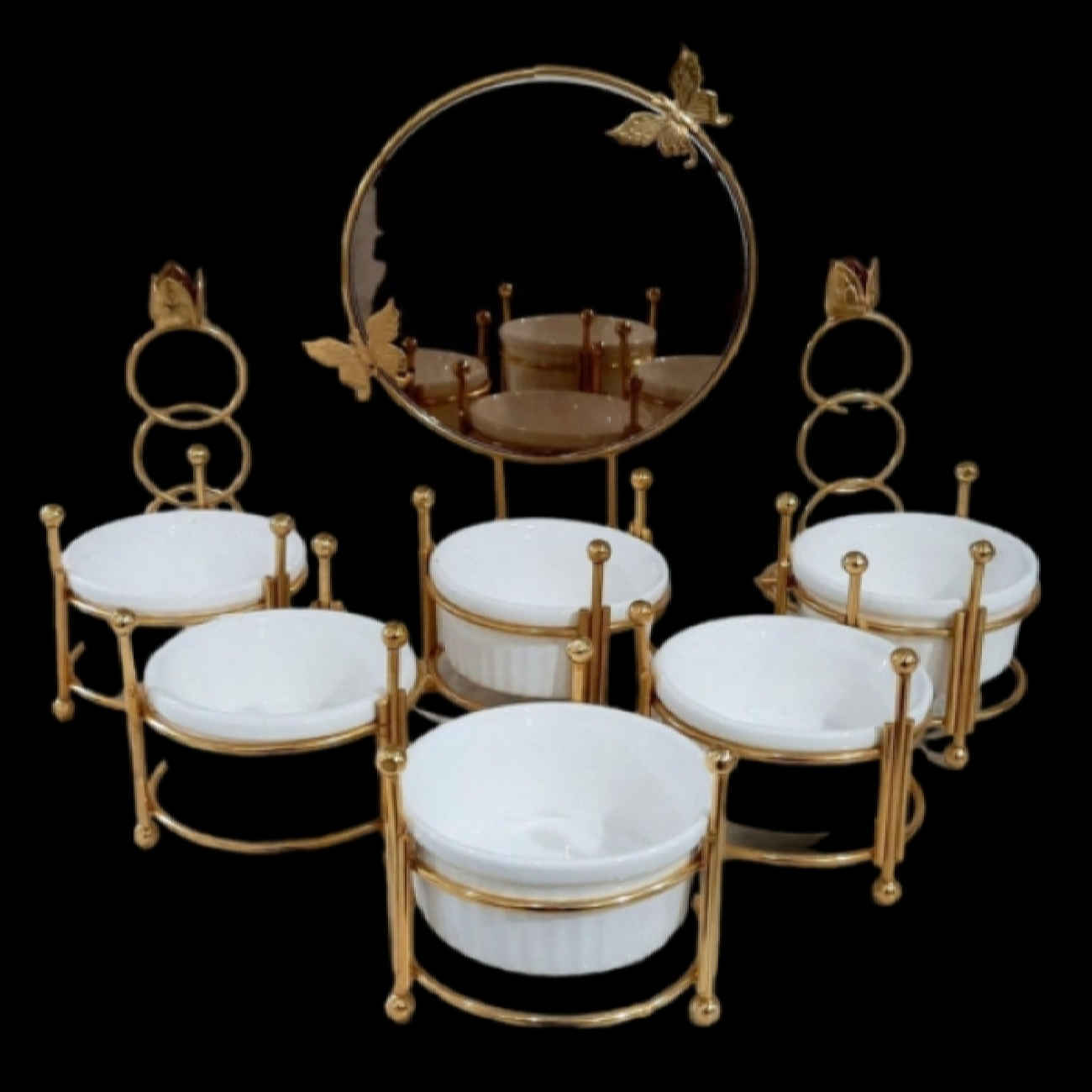 Main image of 陶瓷哈夫特·辛——适合波斯新年，蝴蝶设计（9件套）