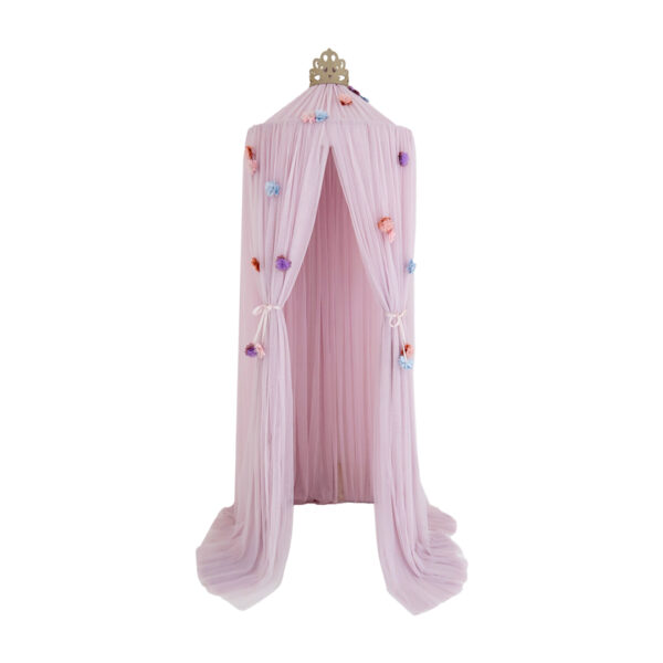 雪纺床幔 – 精致花卉设计，打造浪漫卧室升级