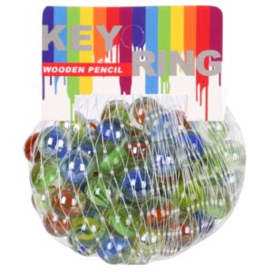 经典玻璃弹珠 – 怀旧伊朗玩具，50颗装，不同颜色