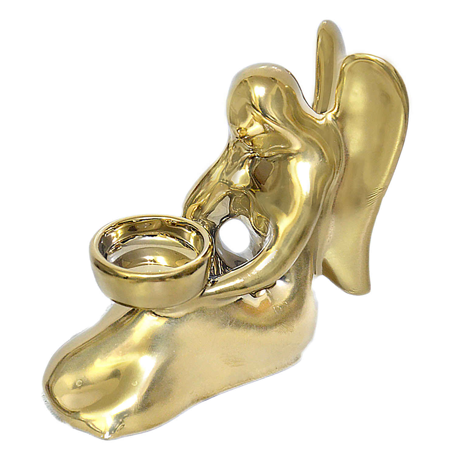 Main image of 装饰陶瓷烛台 – 金色角度设计