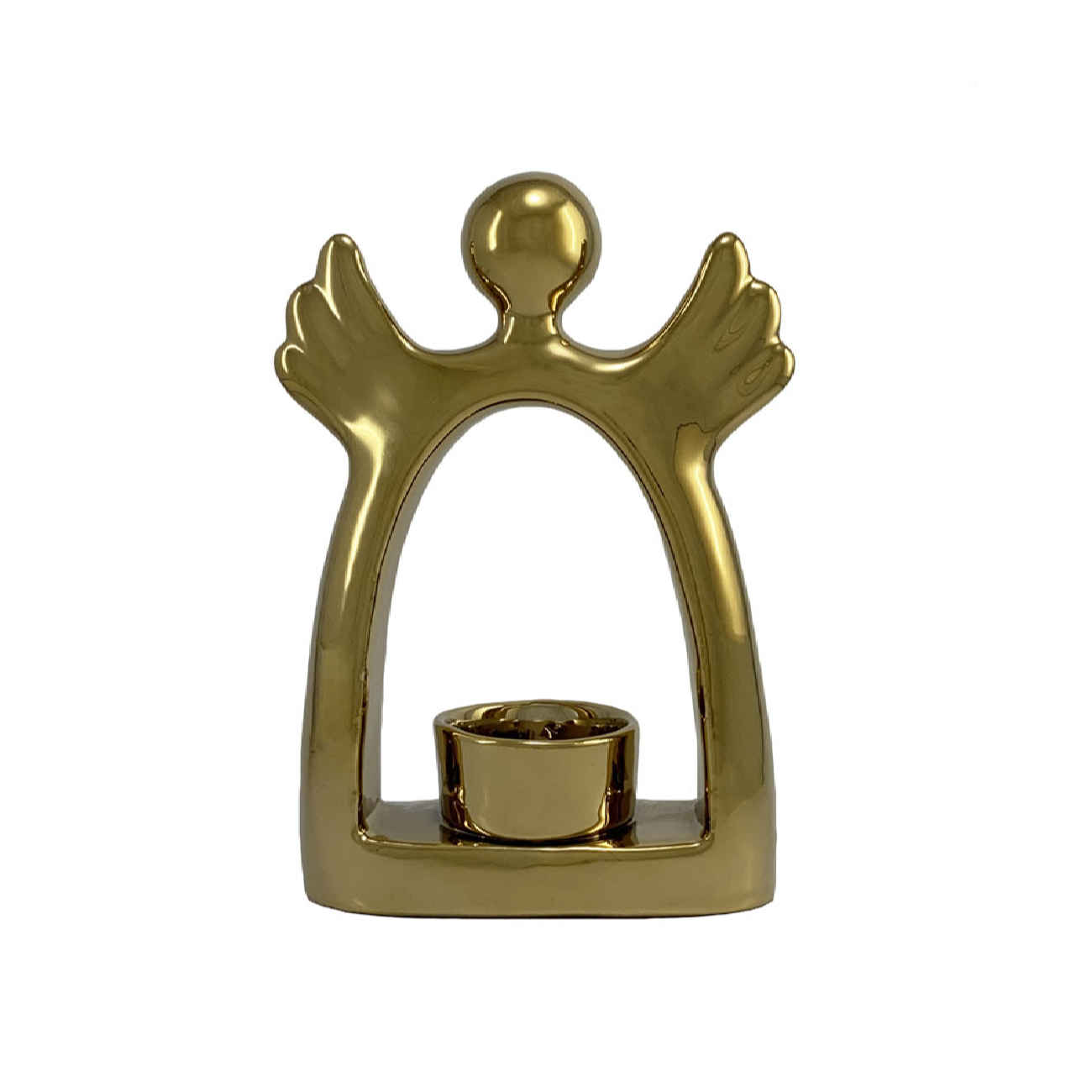 Main image of 装饰陶瓷烛台 – 金色角度设计