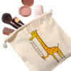 Thumbnail 4: 抽绳棉布收纳袋 – 环保可重复使用，长颈鹿图案