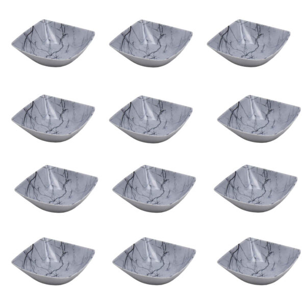 耐用密胺碗 – 适合盛装酸奶、汤、Ash、沙拉和意面（12 件套）