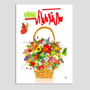 Happy Nowruz 贺卡 波斯新年 10张 花篮 代码01