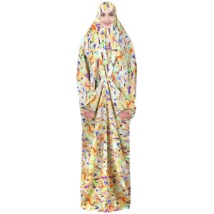伊斯兰女士祈祷罩袍 – 图案款祈祷理想之选