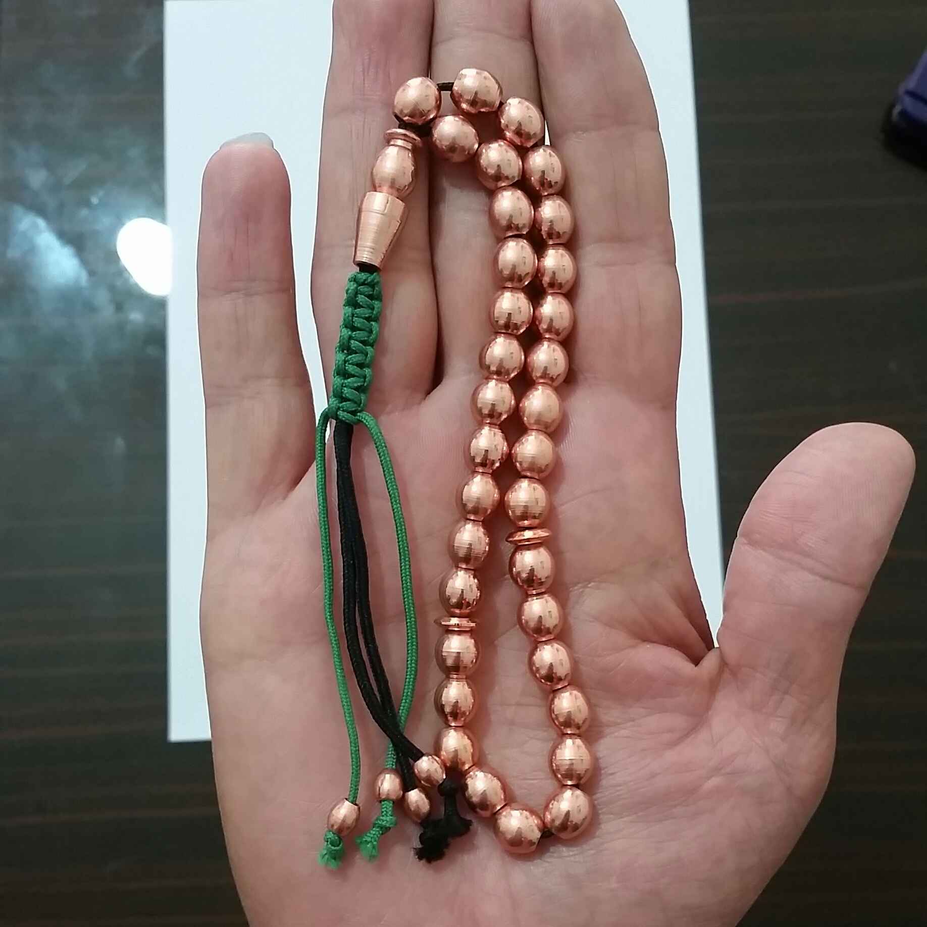 伊斯兰铜制念珠 —— 33颗祈祷念珠 Tasbih Misbaha