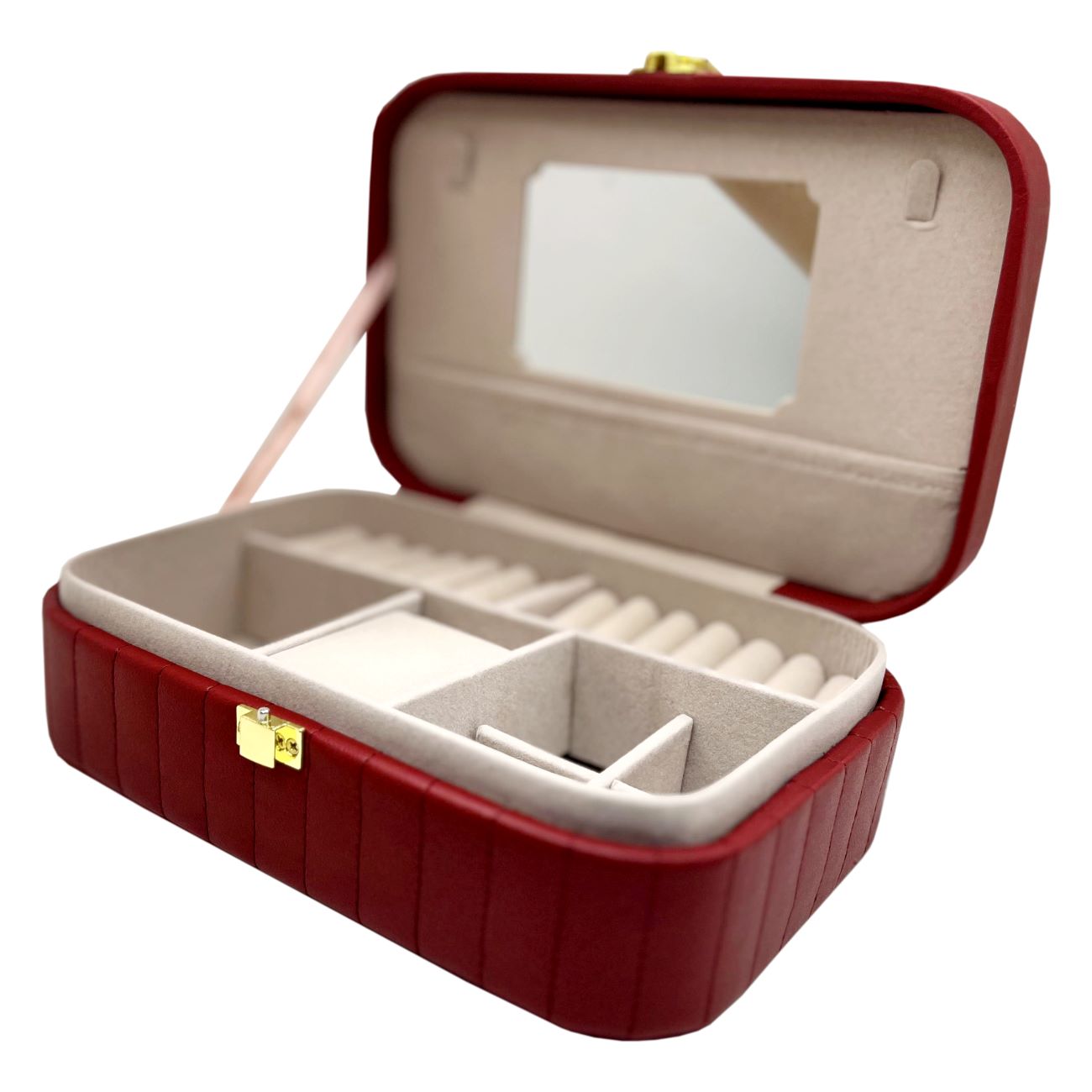 首饰盒 – 带镜子与锁，整齐收纳配饰