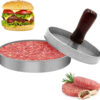 Thumbnail 2: 手动 Shami 烤肉饼与汉堡压制器 – 木柄打造完美
