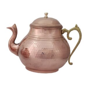 波斯铜茶壶 – 耐用炉灶用，传统锤纹 Artaxerxes