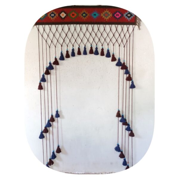 波斯手工流苏墙饰 – 传统地毯图案，Bagoas 型号