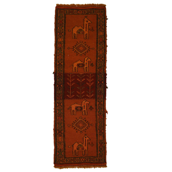 波斯吉里姆地毯 羊毛 手工编织 Khorasan 地区 动物图案