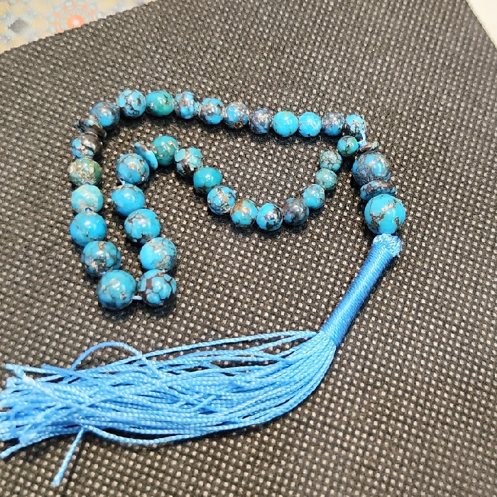 波斯尼沙布尔绿松石念珠 —— 33颗祈祷念珠 Tasbih