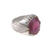 Thumbnail 3: 波斯红宝石银戒指 – 男士优雅款，手工制作，红色设计