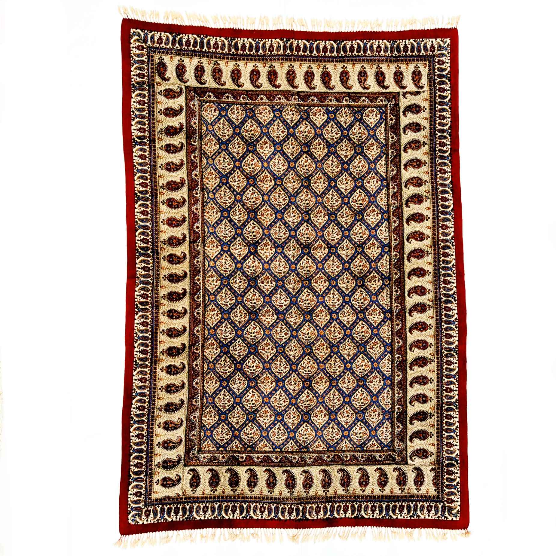 Main image of 波斯桌布 – 伊斯法罕卡拉姆卡里印花，谢赫洛特福拉清真寺瓷砖图案