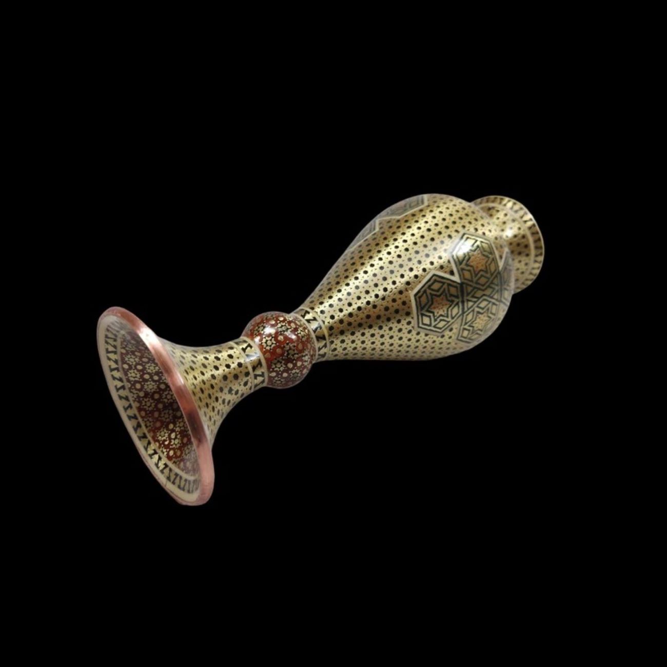 三件套糖果碗与花瓶，Khatam Kari 风格，优雅设计