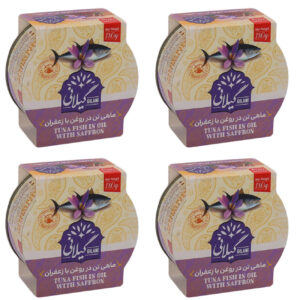 藏红花金枪鱼 – Gilani罐装食品，180克（4罐装）