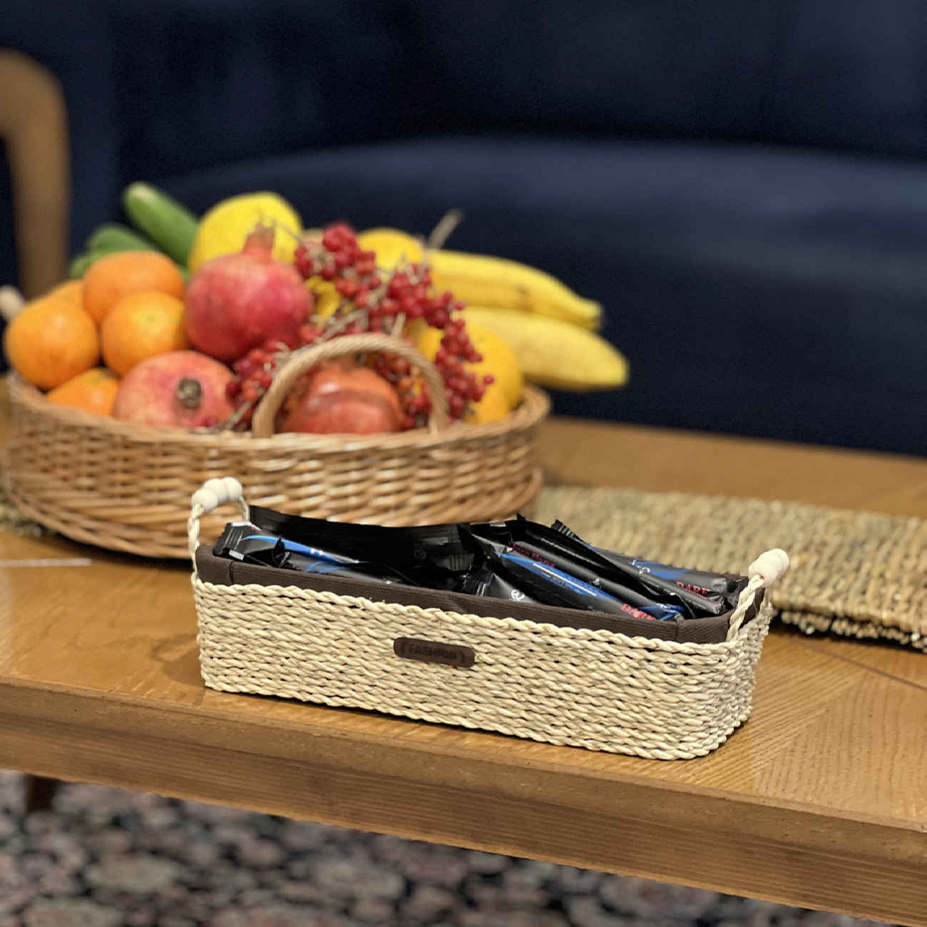 柳条篮手工编织带手柄 – 为家中增添质朴魅力