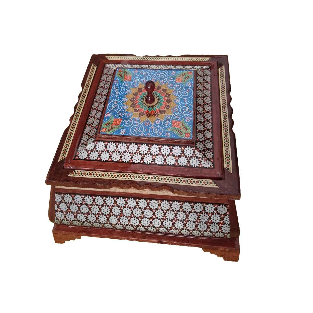 Main image of 木制 Khatam Kari 糖果碗 – 各种场合的时尚甜点碗